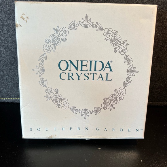 Oneida Crystal SOUTHERN GARDEN 3-Part Relish Dish Heart Shape 8" Germany Cottage - Picture 7 of 8